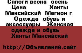 Сапоги весна- осень › Цена ­ 1 800 - Ханты-Мансийский, Мегион г. Одежда, обувь и аксессуары » Женская одежда и обувь   . Ханты-Мансийский